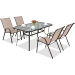 Garden Point Комплект за трапезария от стомана Modena Кафяв за 4 души Garden Point (ROGAP002-4)