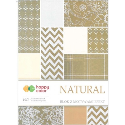 Paper Design Papíry A4, 10 listů NATURAL 5 jednobarevných papír