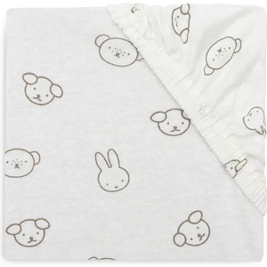 Jollein Детски чаршаф с ластик Jollein - Miffy & Friends, 40/50 x 80/90 cm, Jersey (560490) - baby