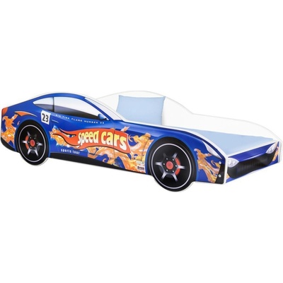 Amila Cars modrá s matrací