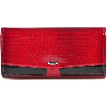 Cossroll Dámská kroko kožená peněženka v krabičce 07 5242F červena