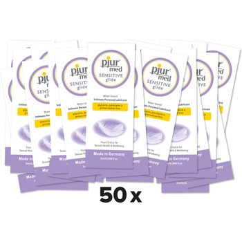 Image 1 of pjur med Sensitive Glide 2ml 50 pack