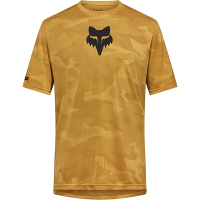 FOX Racing Мъжка фланелка с къс ръкав за колоездене FOX Racing Ranger Tru Dri S/S Jersey Cycling jersey - Bronze - размер XL (056-3244-1214)
