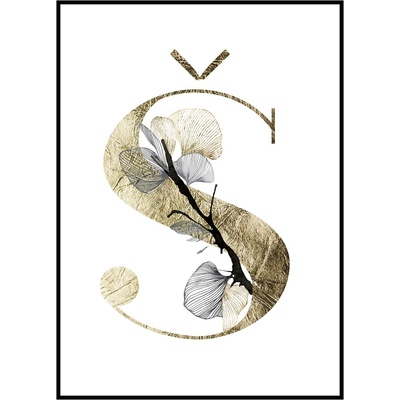 Jen tak z lásky Plakát První písmeno jména - zlatá Rozměr plakátu: 40 x 50 cm, Materiál plakátu: 200 g papír, Pozadí: Bílá, Písmeno: Š