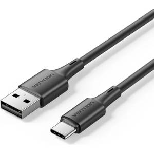 Vention Кабел USB 2.0 Vention TRQBAC, USB-A мъжки към USB-C мъжки, 480 Mb/s, 3 A, 18 W, екраниран, черен (TRQBAC)