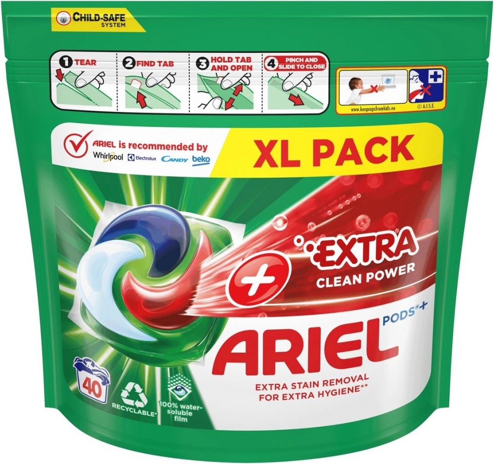 Ariel +Extra clean kapsule 40 PD