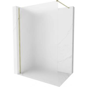 Mexen Kioto-X стъклена преграда за душ Walk-in 50 x 200 см, матирана 10 мм, златна - 800-050-101-50-30-X (800-050-101-50-30-X)