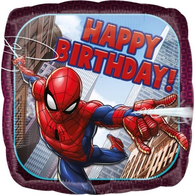 amscan Spiderman foliový balónek šťastné narozeniny 43 cm
