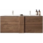 LC Mobili Jupiter комплект долен шкаф и стенен умивалник кафяв 122x53x47 см (433963-S120)