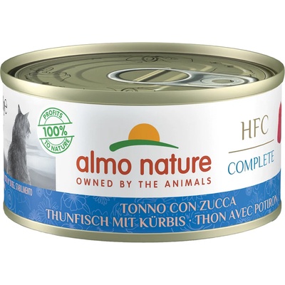 Almo Nature 6х70г HFC Complete Almo Nature, консервирана храна за котки - риба тон с тиква