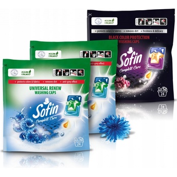 Sofin Kapsule na pranie bielizne Black White Vegan Ochrana farieb mix 72 PD