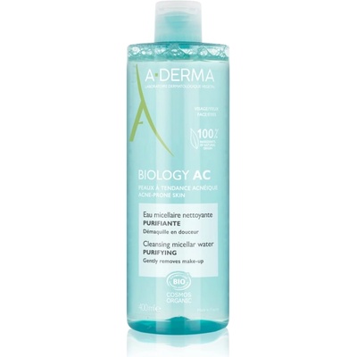 A-DERMA Biology нежна почистваща мицеларна вода 400ml