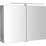 SAPHO Riwa - Огледален шкаф с LED осветление 81x70x17 см, сребрист дъб RIW080-0011 (RIW080-0011)
