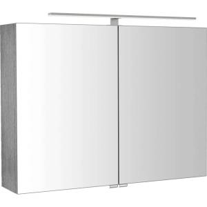 SAPHO Riwa - Огледален шкаф с LED осветление 81x70x17 см, сребрист дъб RIW080-0011 (RIW080-0011)