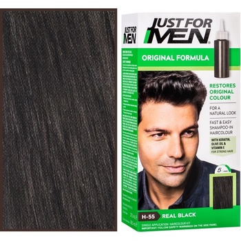 Just For Men Hair Colour barva na vlasy H55 Natural Real Black 35 g