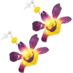 Dannyra Обици с цвят на орхидея Yellow orchid Dannyra Jewels