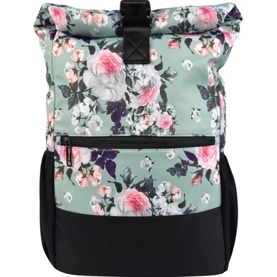 Tapple Černo-zelenomodrý s květinami Bellinda 30 l