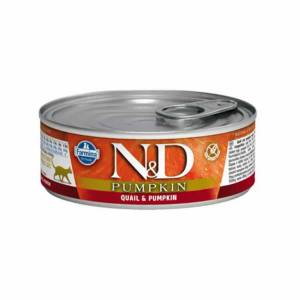 Farmina N&D Cat Qual & Pumpkin консерва за котки с месо от пъдпъдък и тиква 70gr