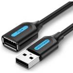 Vention USB-A 2.0/M - USB-A 2.0/F (удължител, PVC черен), 0, 5 м, кабел