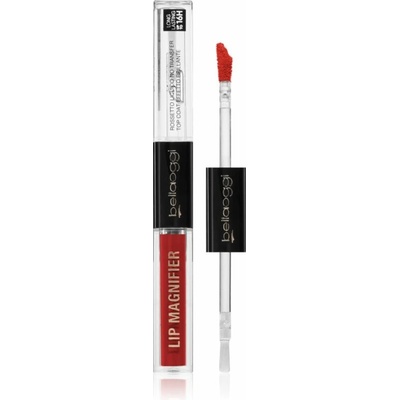 bellaoggi Lip Magnifier dlhotrvajúci rúž a lesk na pery 2 v 1 Poppy Red 2,7 ml
