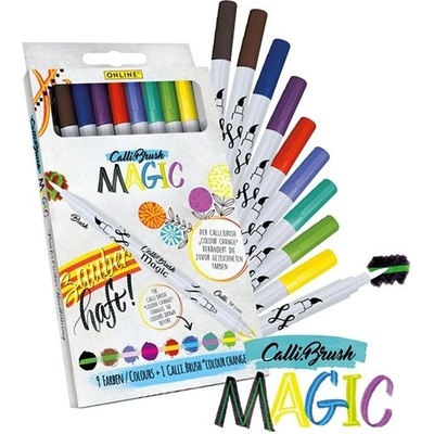 Online 19137 Calli.Brush Magic kaligrafické fixky 9 ks