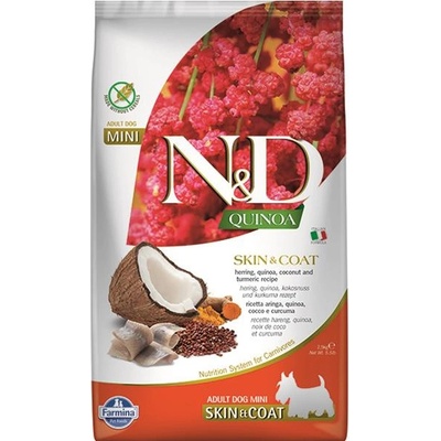N&D Quinoa Dog Adult Mini Grain Free Skin & Coat Herring & Coconut 2,5 kg