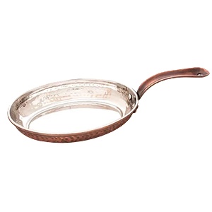 Horecano ANTIQUE-Тиганче елипса с релеф и медно покритие 20.75cm x 15.75cm x 3.75cm- 700 ml( (0184131)