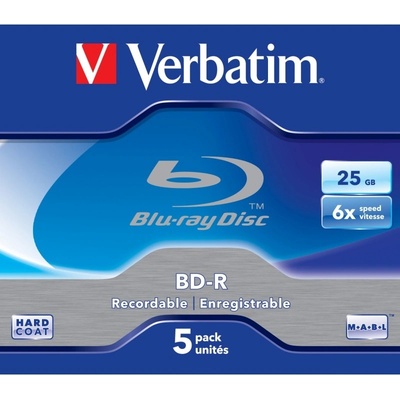 Verbatim BD-R SL 25GB 6x, jewel, 5ks (43715) – Zboží Živě