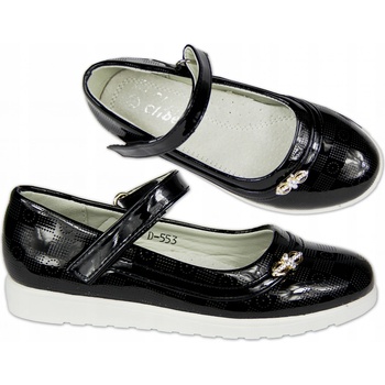 Clibee balerínky dívčí kožená profilovaná stélka černé