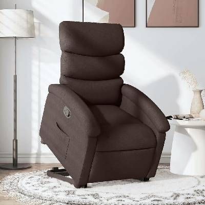 vidaXL 11461.3203983 Zvedací polohovací tmavě hnědé textil