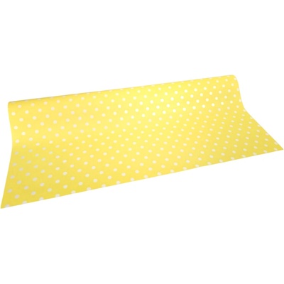 Floristická fólie s puntíkem 50cm x 9,1m 23 světle žlutá
