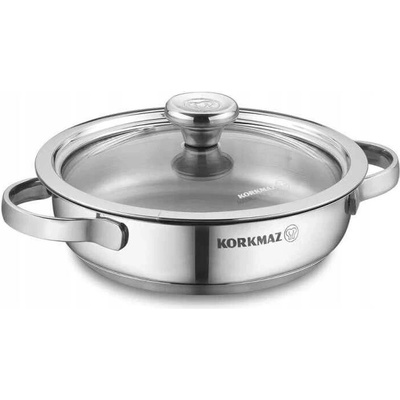 Korkmaz Pánev z nerezové oceli s poklicí, 14 cm/0,5 l Minika