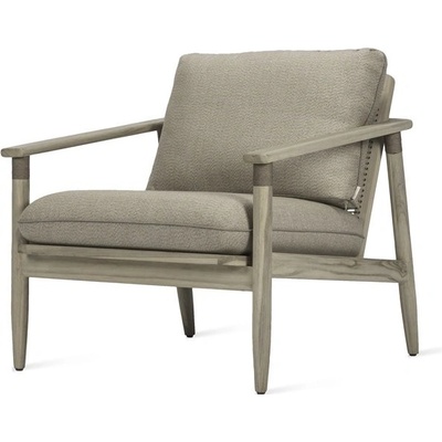 Vincent Sheppard Nízké David 78x87x73 cm rám mořený teak výplet lano Greige bez sedáků