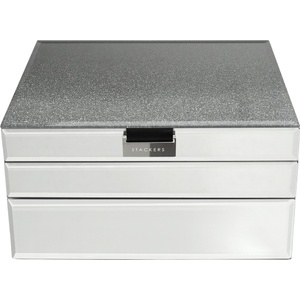 Stackers Glass Ombre тройна кутия за бижута, графитена (74914)