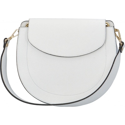 Trendová dámská kožená crossbody Tomira bílá