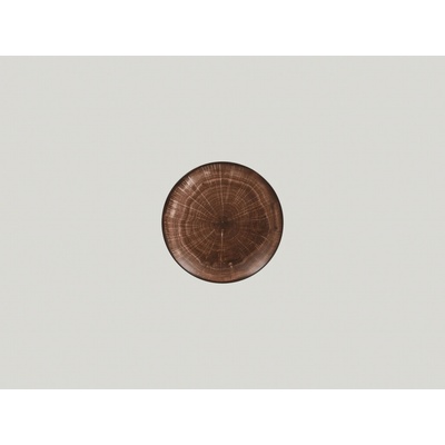 RAK Porcelain Woodart talíř dezertní coupe 15 cm tmavě hnědá WDNNPR15OB-24