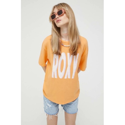 Roxy Памучна тениска Roxy в оранжево (ERJZT05461)