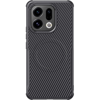 OPPO Магнитен Carbon Fiber Калъф за Oppo Find X9 Pro 5G- PU кожа, PC и силикон, MagSafe, Вкл. Протектор, 3 Цвята