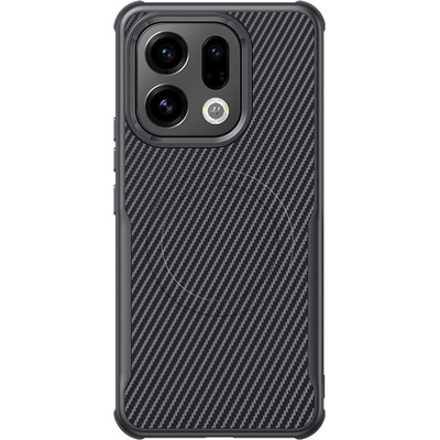 OPPO Магнитен Carbon Fiber Калъф за Oppo Find X9 Pro 5G- PU кожа, PC и силикон, MagSafe, Вкл. Протектор, 3 Цвята