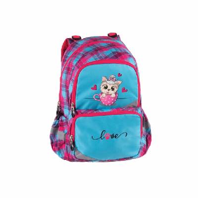 Раница Anatomic Kitty Love, синьо-розова