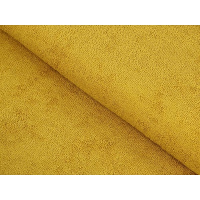 Froté - hořčicová - metráž šířka 150 cm
