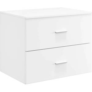 vidaXL Шкаф за баня с монтаж на стена Бяло 62, 5 x 44, 5 x 50 см (890326)