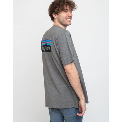 Patagonia M's P-6 Logo Responsibili-Tee Gravel Heather