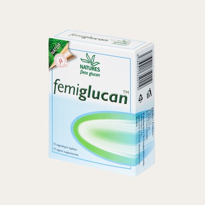 Natures Femiglucan vaginálne čapíky 10 ks