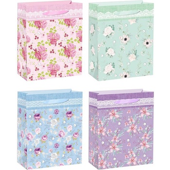 Image 1 of Armtoys ДЖЪМБО ПОДАРЪЧНА ЧАНТА С ЦВЕТЯ И ДАНТЕЛА 70х50х20