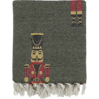 Chic Antique Bavlněný přehoz Nutcracker 130 × 150 cm, šedá barva, textil