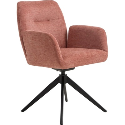 Unique Furniture Розов тапициран трапезен стол с подлакътници Roxana - Unique Furniture (54930002)