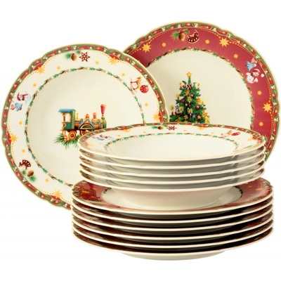 Seltmann Weiden Marieluise jídelní servis sada nádobí porcelán vánoční nostalgie 12 dílný – Zboží Dáma