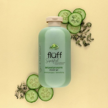Fluff Детоксикиращ душ гел с аромат на краставица и зелен чай FLUFF Detoxifying Shower Gel (716566)