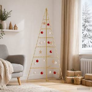 vidaXL Метална коледна елха със сгъваема стойка KUOPIO 140 см Стомана (42053859)